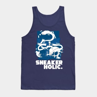 Sneaker Holic Dark Marina Blue Retro Art Tank Top